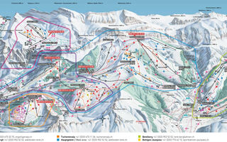 Lyžařská mapa skiareálu Adelboden / Lenk