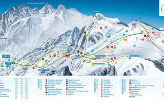 Lyžařská mapa skiareálu Almenwelt Lofer