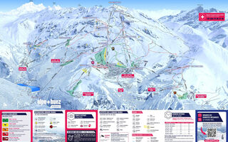 Lyžařská mapa skiareálu Alpe d'Huez