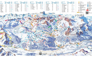 Lyžařská mapa skiareálu Alta Badia