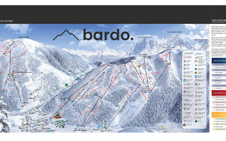 Lyžařská mapa skiareálu Bardonecchia