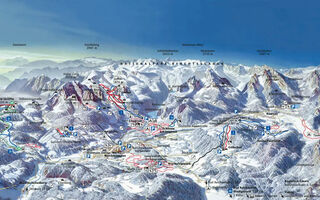 Lyžařská mapa skiareálu Berchtesgaden