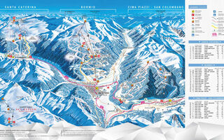 Lyžařská mapa skiareálu Bormio