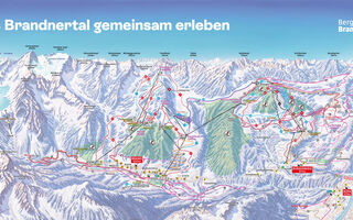 Lyžařská mapa skiareálu Brandnertal