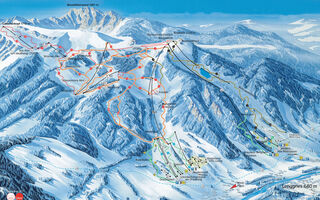 Lyžařská mapa skiareálu Brauneck / Lenggries