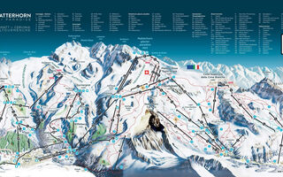 Lyžařská mapa skiareálu Breuil / Cervinia