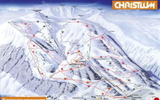 Lyžařská mapa skiareálu Christlum