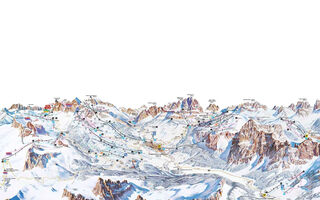 Lyžařská mapa skiareálu Cortina d'Ampezzo