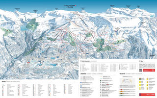 Lyžařská mapa skiareálu Crans Montana