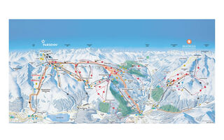 Lyžařská mapa skiareálu Davos / Klosters