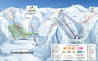 Lyžařská mapa skiareálu Espace Lumière