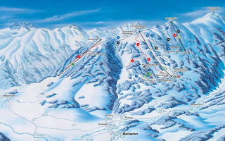 Lyžařská mapa skiareálu Fanningberg