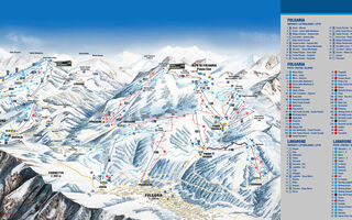 Lyžařská mapa skiareálu Folgaria Ski