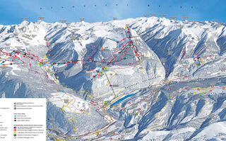 Lyžařská mapa skiareálu Gitschberg / Jochtal