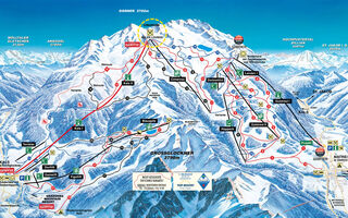 Lyžařská mapa skiareálu Grossglockner - Kals / Matrei