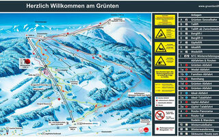 Lyžařská mapa skiareálu Grünten
