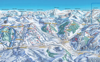 Lyžařská mapa skiareálu Gstaad / Saanen / Rougemont