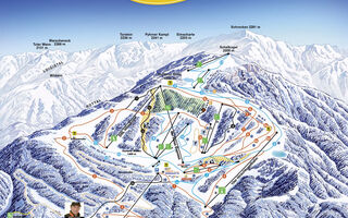 Lyžařská mapa skiareálu Hinterstoder