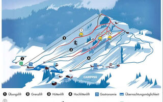 Lyžařská mapa skiareálu Hochlitten