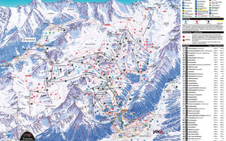 Lyžařská mapa skiareálu Ischgl