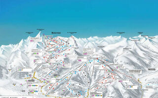 Lyžařská mapa skiareálu Karun - Zell am See