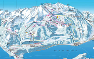 Lyžařská mapa skiareálu Klewenalp / Stockhütte