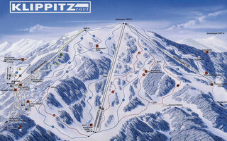Lyžařská mapa skiareálu Klippitztörl
