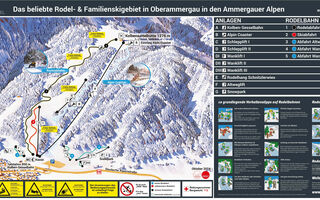 Lyžařská mapa skiareálu Kolben