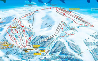 Lyžařská mapa skiareálu Koralpe