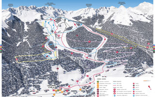Lyžařská mapa skiareálu Ladurns