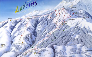 Lyžařská mapa skiareálu Laterns