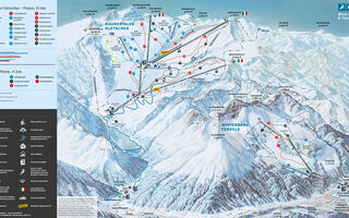 Lyžařská mapa skiareálu Ledovcová oblast Kaunertal