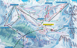Lyžařská mapa skiareálu Melchsee / Frutt