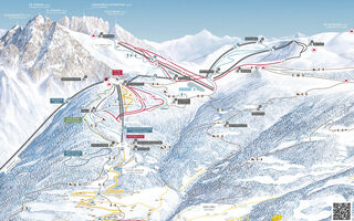 Lyžařská mapa skiareálu Meran 2000