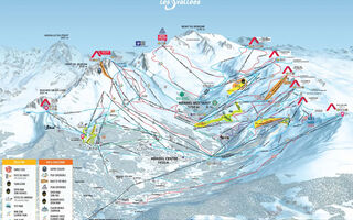 Lyžařská mapa skiareálu Méribel