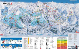 Lyžařská mapa skiareálu Nendaz