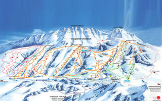 Lyžařská mapa skiareálu Oberjoch
