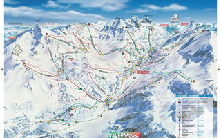 Lyžařská mapa skiareálu Obertauern