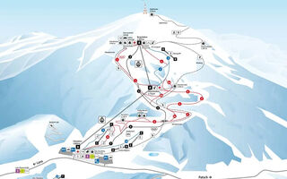 Lyžařská mapa skiareálu Patscherkofel