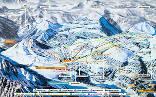Lyžařská mapa skiareálu Postalm