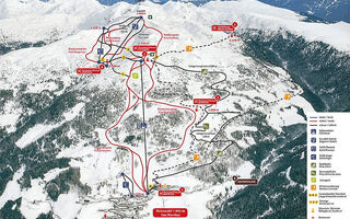 Lyžařská mapa skiareálu Reinswald