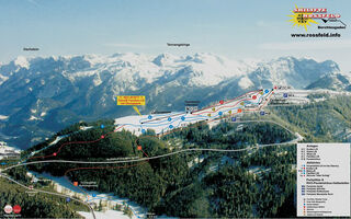 Lyžařská mapa skiareálu Rossfeld