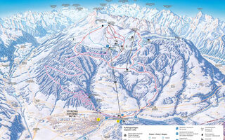 Lyžařská mapa skiareálu Rosskopf / Sterzing