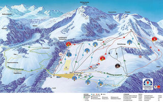 Lyžařská mapa skiareálu Schetteregg