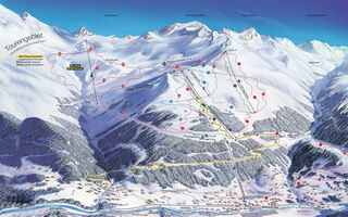 Lyžařská mapa skiareálu See / Paznaun