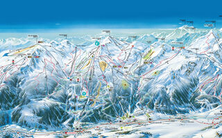 Lyžařská mapa skiareálu Serre Chevalier