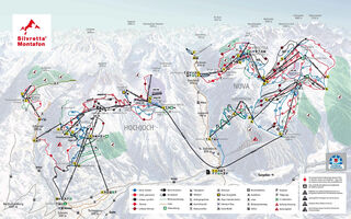 Lyžařská mapa skiareálu Silvretta / Montafon