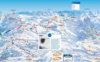 Lyžařská mapa skiareálu Skiregion Dachstein West