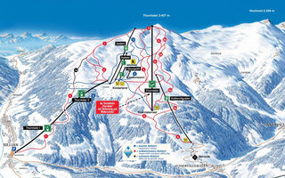 Lyžařská mapa skiareálu Skizentrum Sillian Hochpustertal