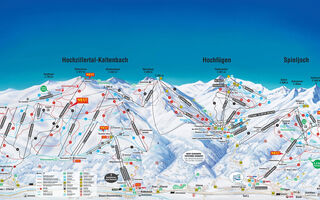 Lyžařská mapa skiareálu Spieljoch